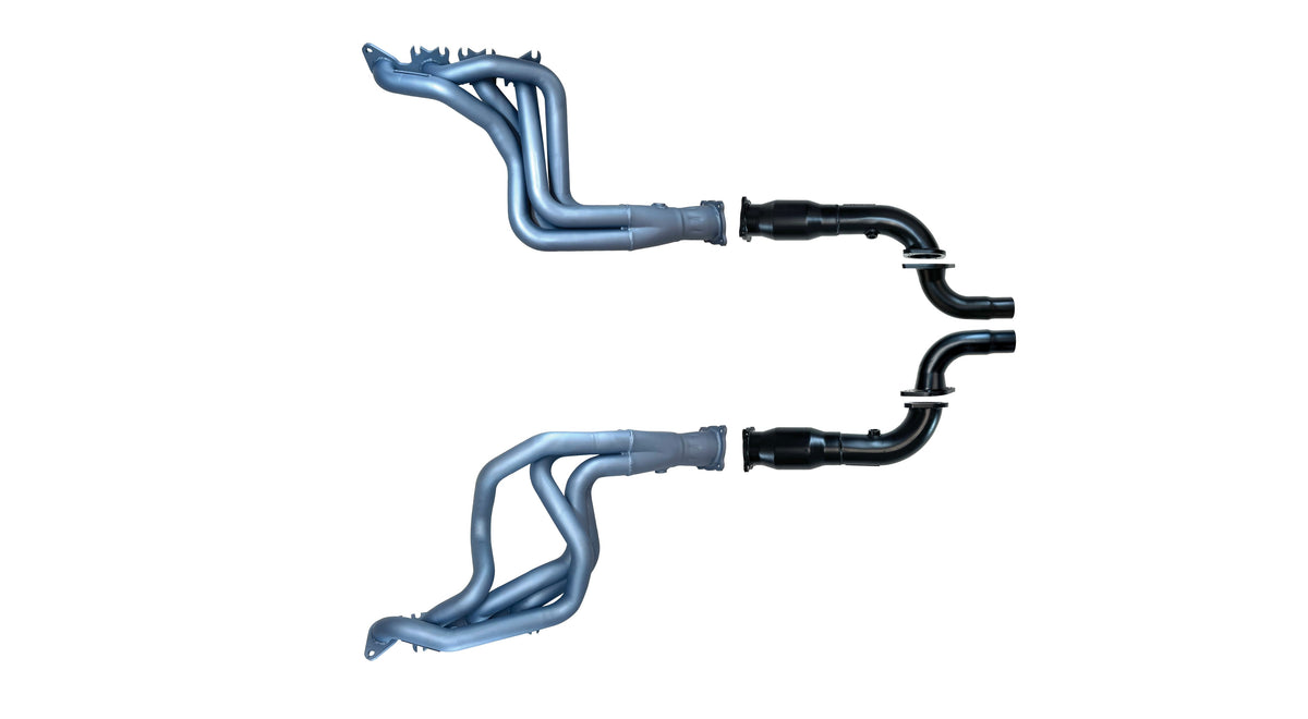 Ford Mustang (6th Gen) 2018-2023 5.0L V8 Coyote Ceramic Coated Headers and Cats (to suit factory exhaust, RH Drive only)